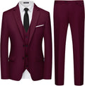 Men's 3 Piece Slim Fit Black Tuxedo Suit Set for Wedding & Business