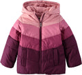 Girls' Colorblocked Heavyweight Puffer Jacket - Cozy, Water Resistant