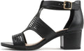 Women Open Toe Closed Back Cutout Low Block Heel Sandal - Stylish