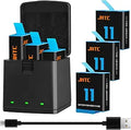 Hero 11 Battery 3-Pack with Triple Type-C Charger - Long Run Time