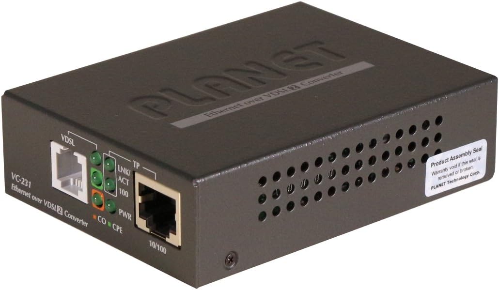 VC-231 Single Port Ethernet to VDSL2 Converter for High Speed