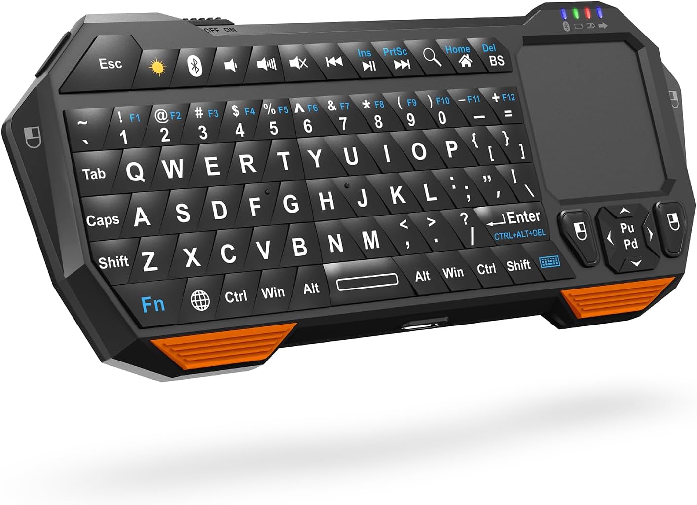 Fosmon Mini Bluetooth Keyboard: Wireless Touchpad for Multiple Devices