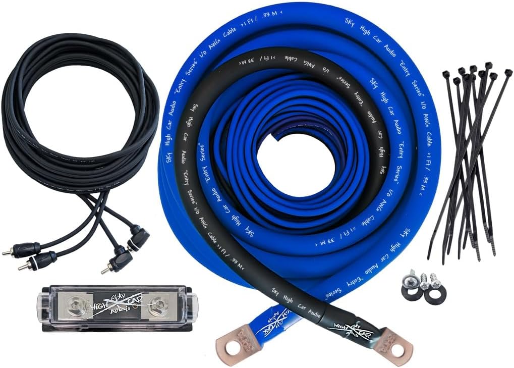 Sky High Car Audio CCA 1/0 E-Series Amp Kit for Ultimate Sound