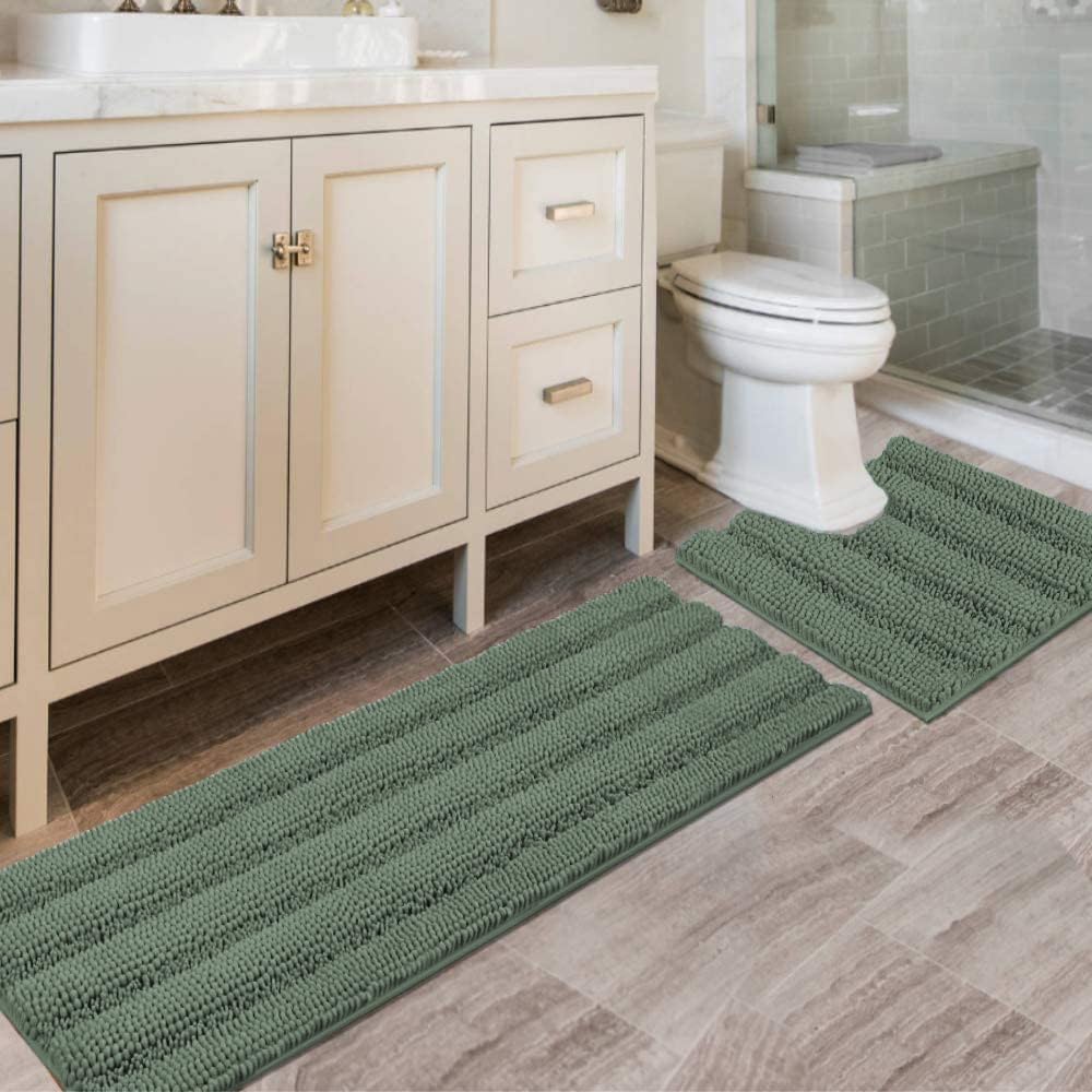 H.VERSAILTEX Bathroom Rugs Set - Ultra Thick Non Slip Mats