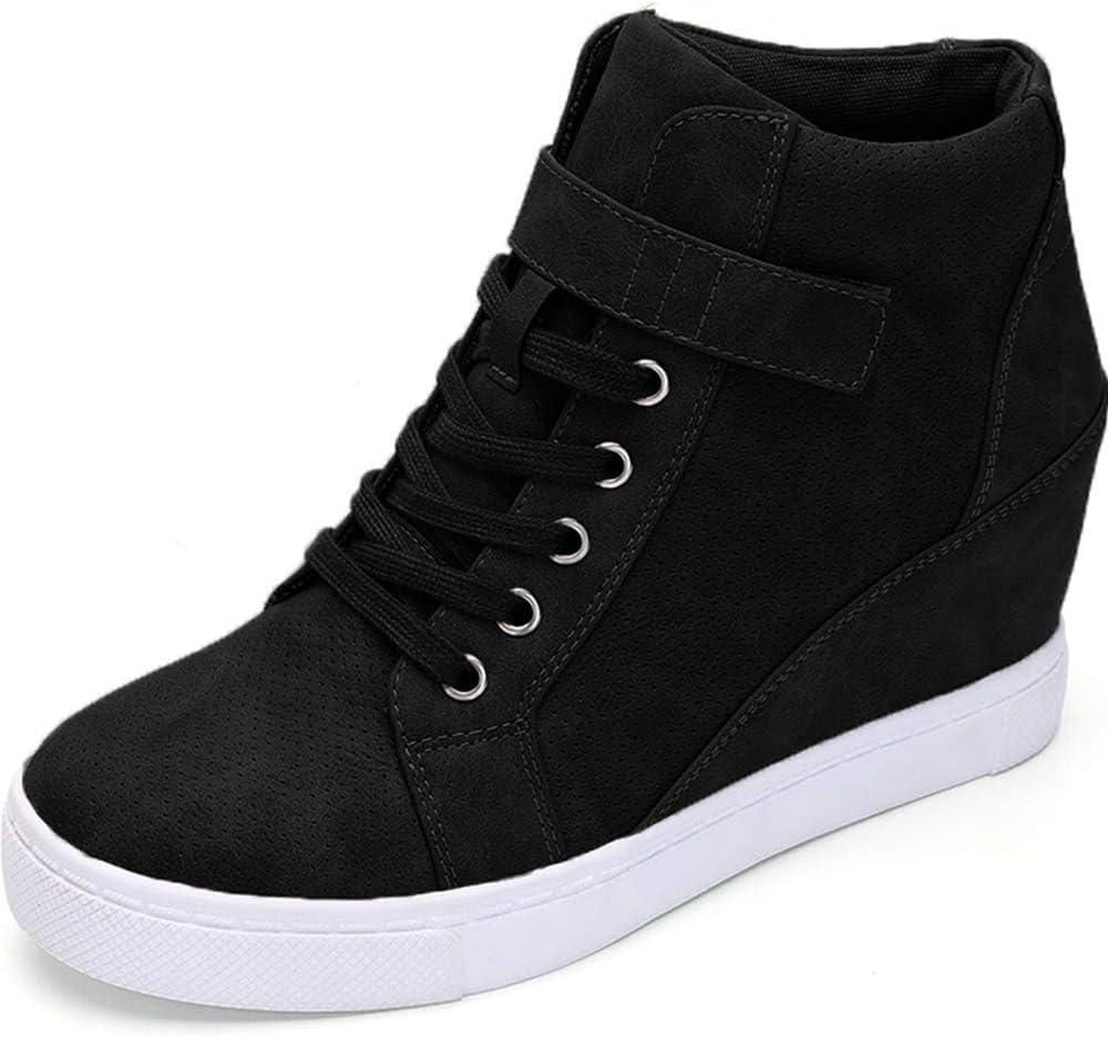 Chic High Top Wedge Sneakers for Fashionable Outings and Style