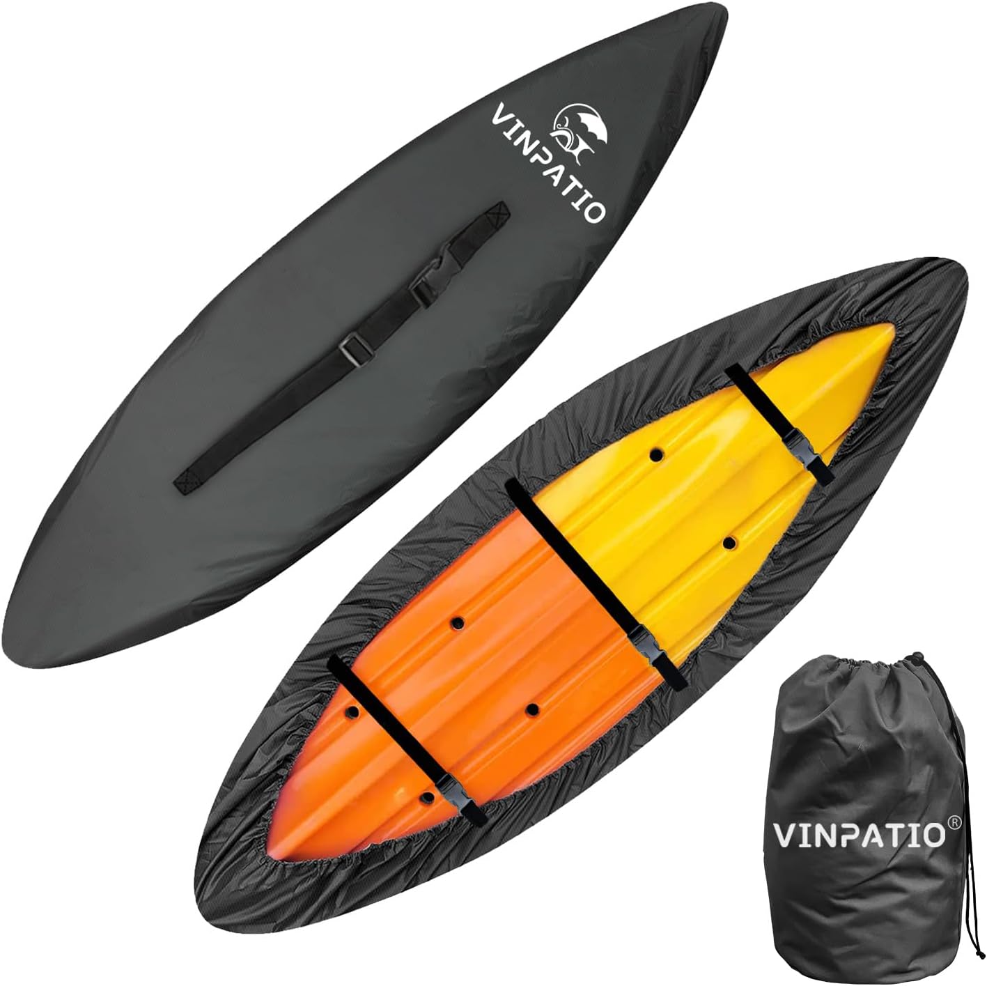 300D Kayak Cover for 13-16 ft Canoe and Paddle Board Protection
