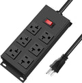 Heavy Duty 20 Amp Power Strip 6 Outlet Metal Surge Protector