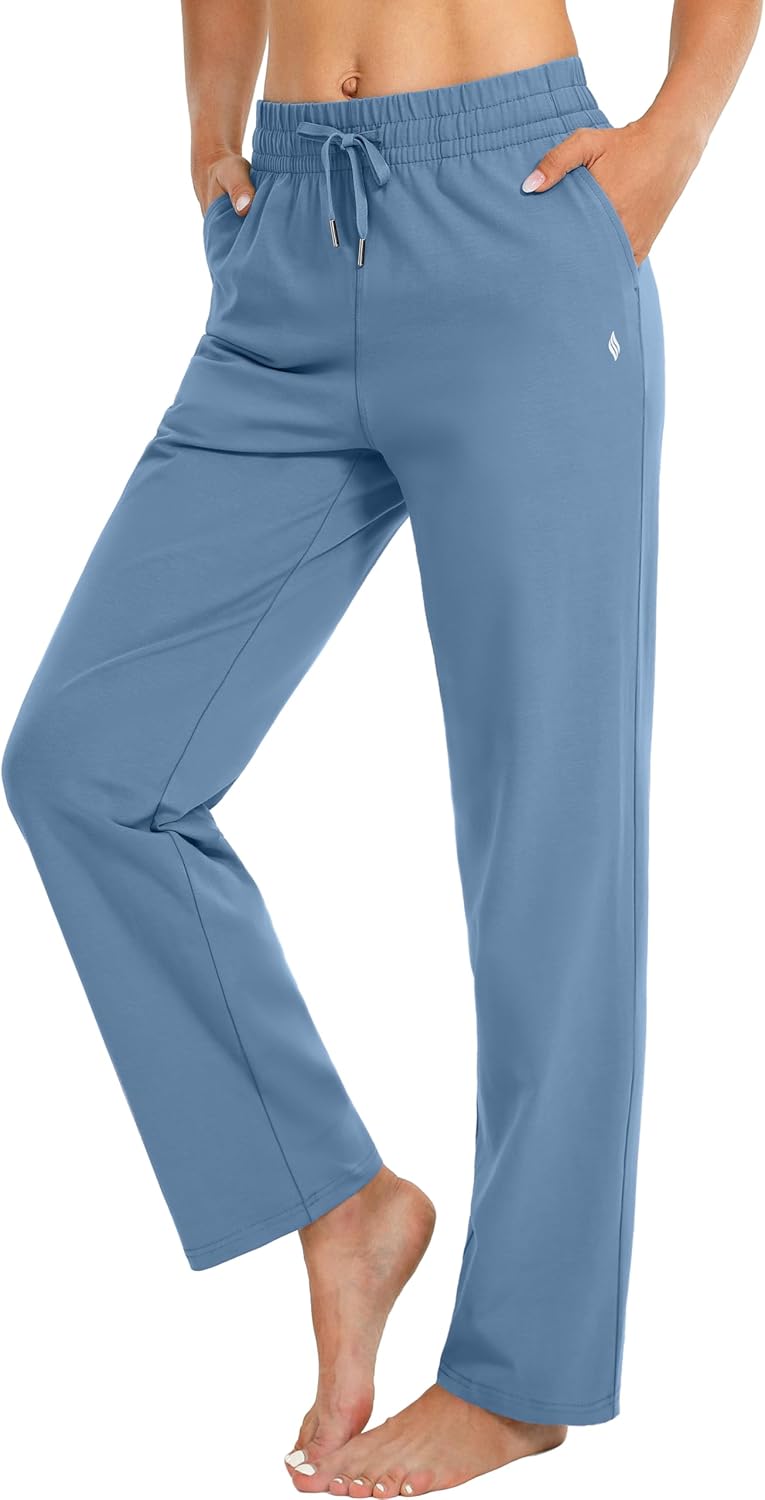 SANTINY Women's Cotton Sweatpants for Yoga and Casual Wear