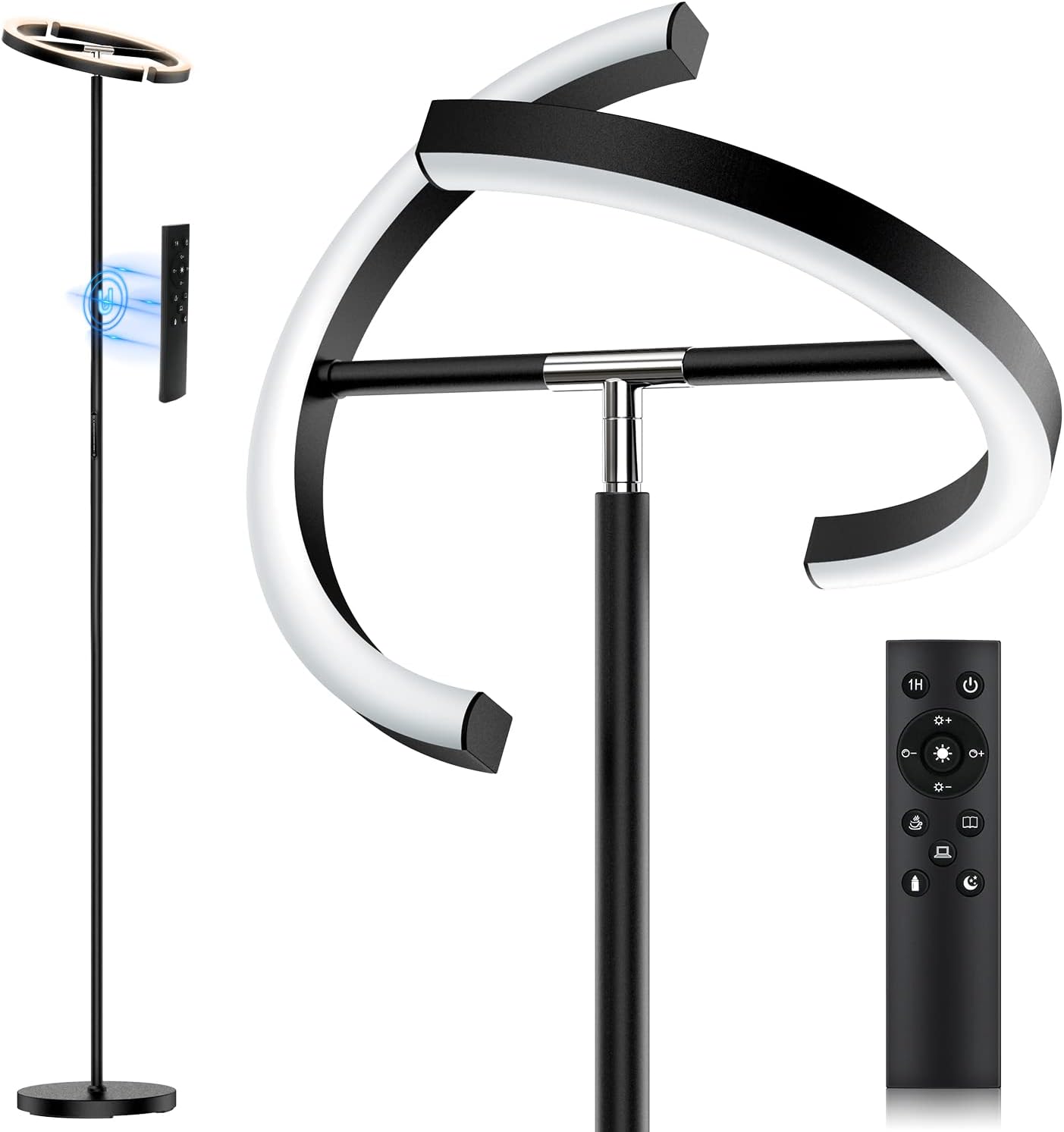LED Floor Lamp with Touch & Remote Control for Modern Spaces