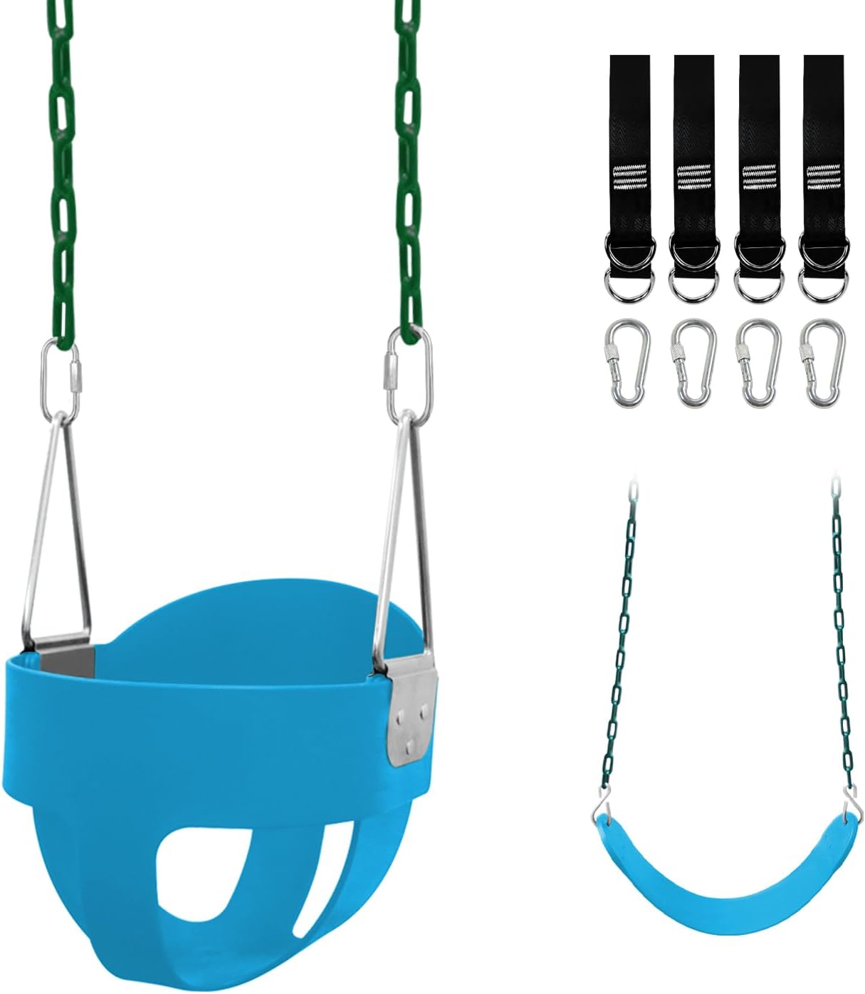 Toddler Swing Set for Outside - High Back Full Bucket Seat