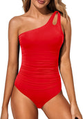 One Shoulder One Piece Swimsuit for Women - Tummy Control (Style 1FCG)