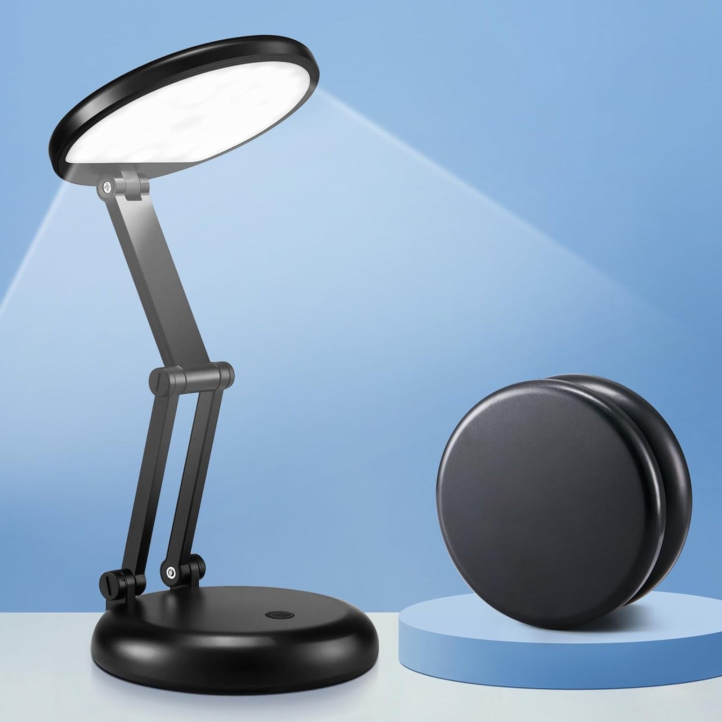 Portable Rechargeable Desk Lamp - 9 Brightness Levels, Foldable & Cordless