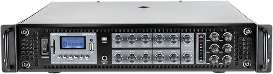 Rockville 1000W 6-Zone Amp - Bluetooth, USB/SD, Echo Mic - Ideal for Commercial Use