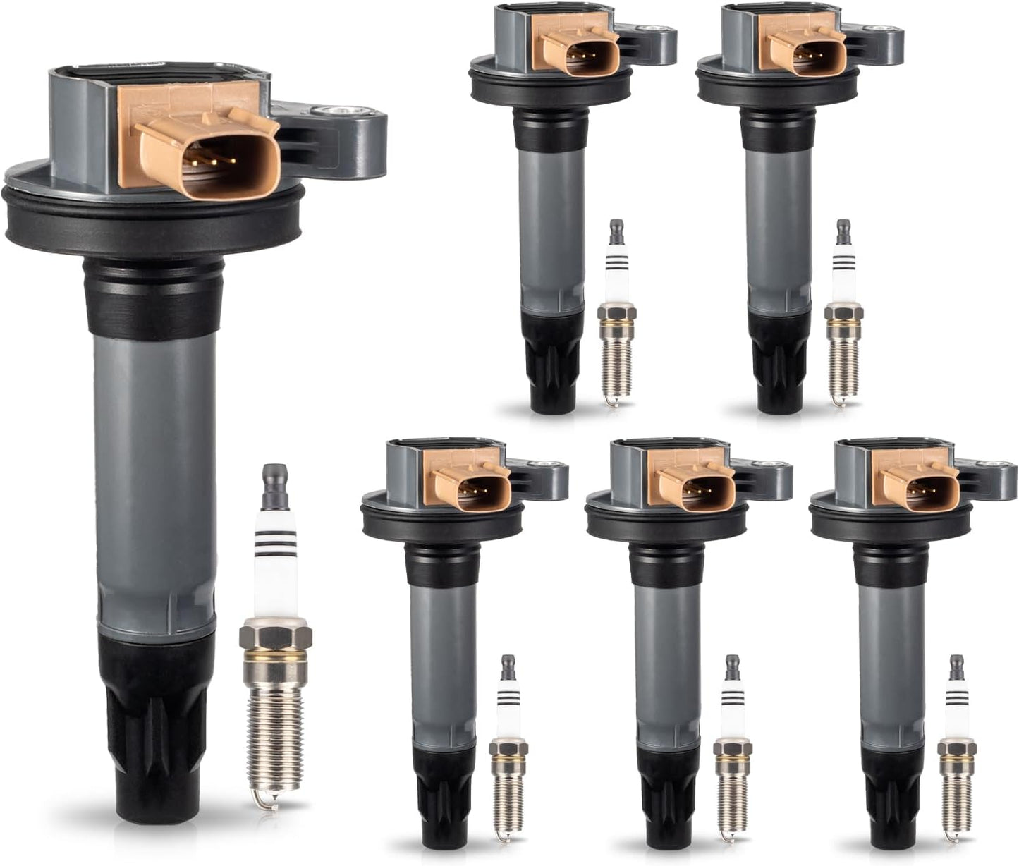 ENA Set of 6 Ignition Coil Pack & Iridium Spark Plugs