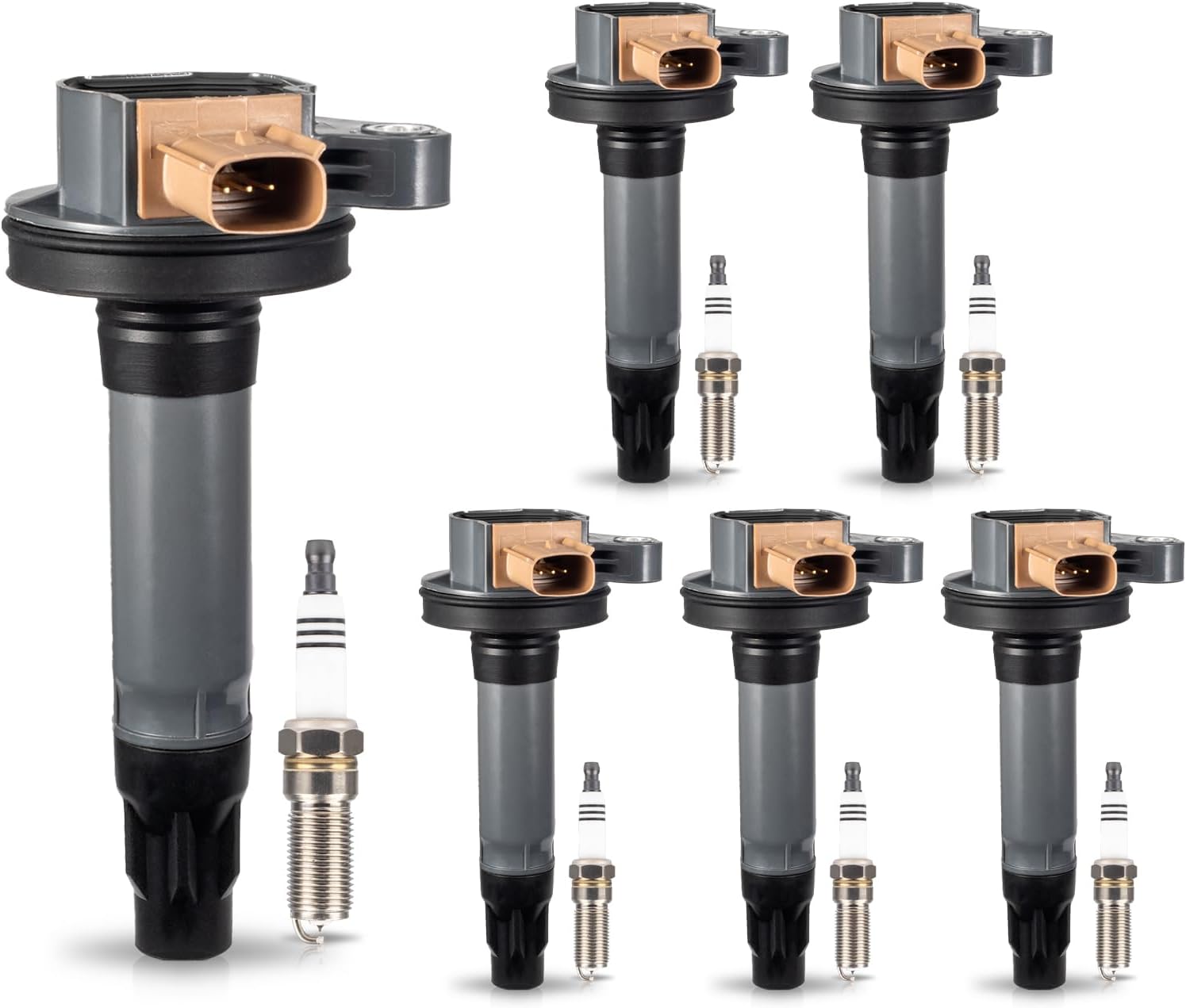 ENA Set of 6 Ignition Coil Pack & Iridium Spark Plugs