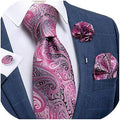 Silk Ties for Men Necktie and Lapel Pin Brooch Set - Gift Ready