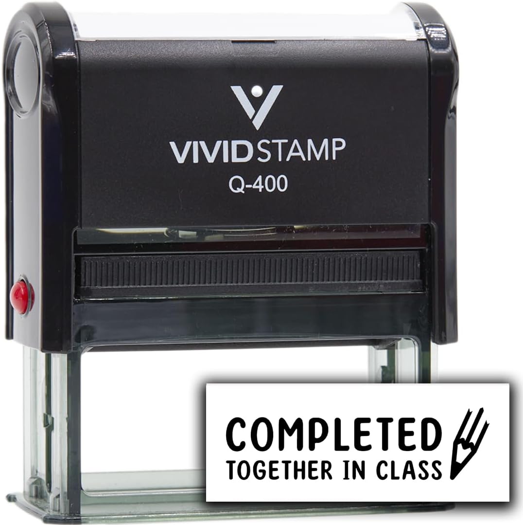 Vivid Stamp Self-Inking Rubber Stamps for Grading - 5 Pack