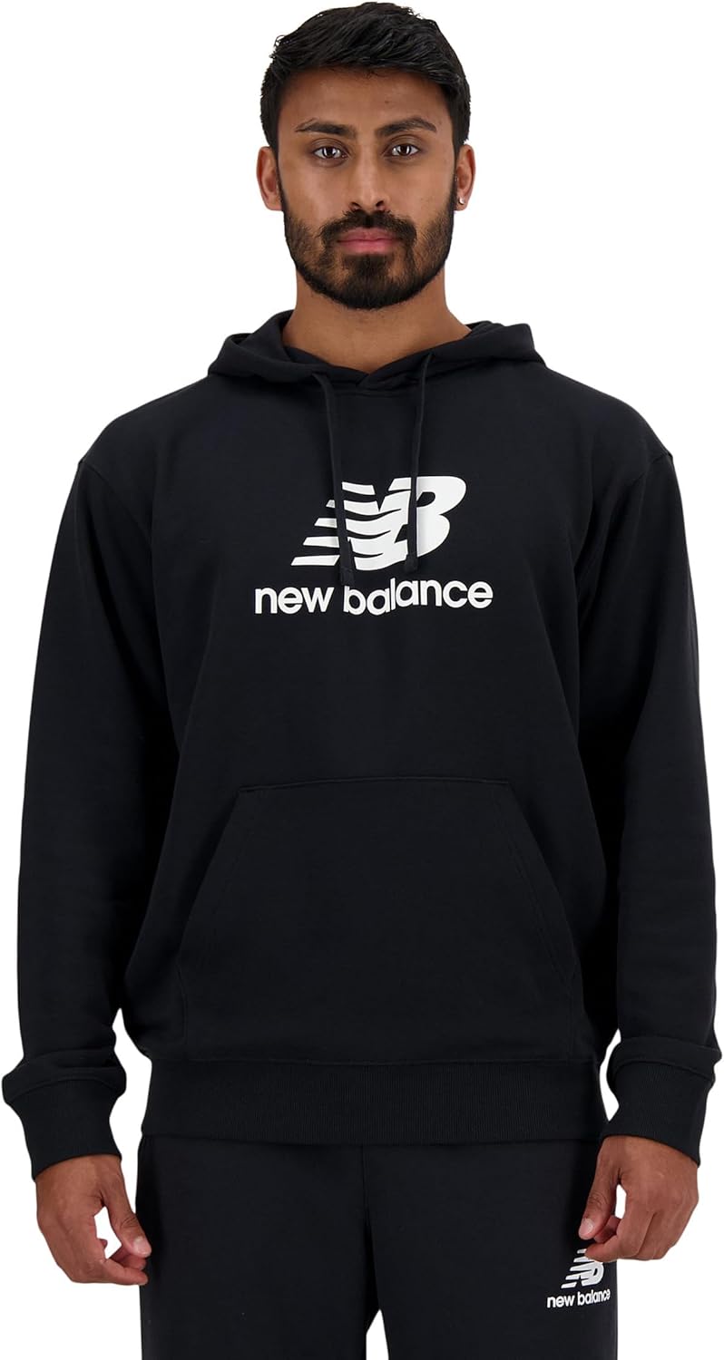 New Balance Men's Logo Hoodie - Stay Comfy in French Terry!