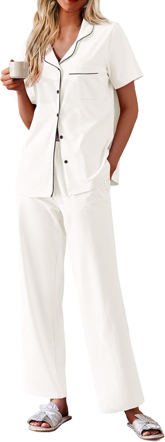 Ekouaer Women's Cotton Pajamas Set for Ultimate Comfort and Style