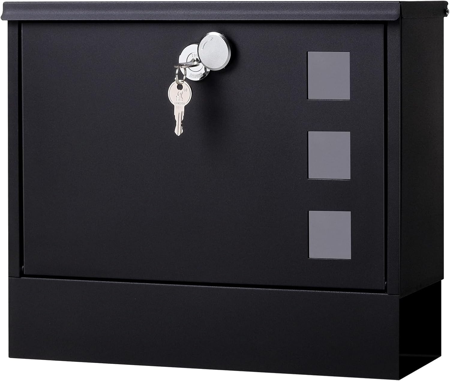 Locking Mailbox Wall Mount for Outside with Key Lock and Style