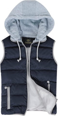 Gihuo Women's Puffer Vest Zip Up Quilted Hooded Vest - Warm Layer