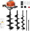 72cc 2-Stroke Auger Post Hole Digger - Powerful Portable Earth Auger
