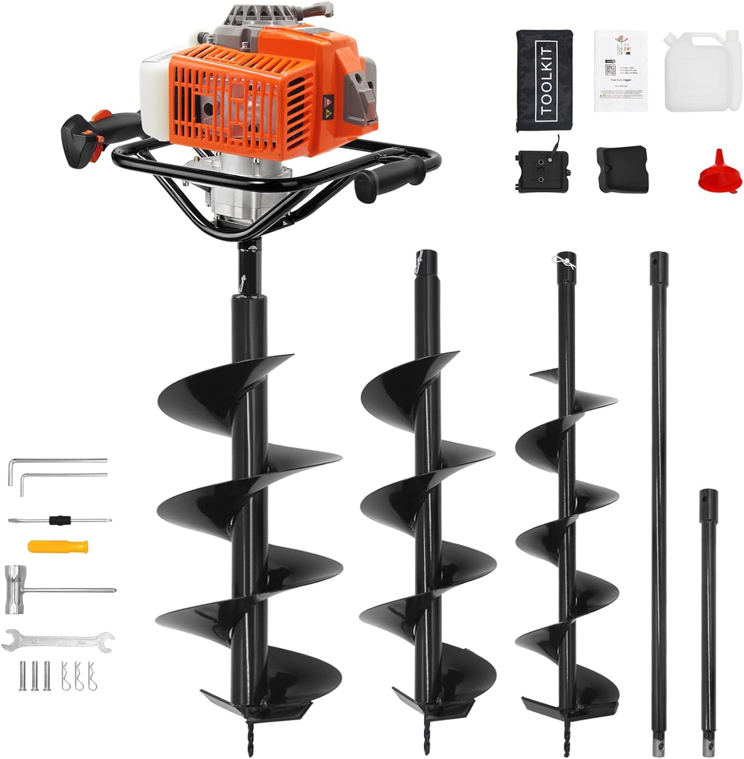 72cc 2-Stroke Auger Post Hole Digger for Heavy Duty Digging