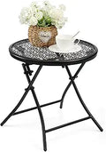 TeoKJ Folding Outdoor Side Tables for Patio and Balcony Use