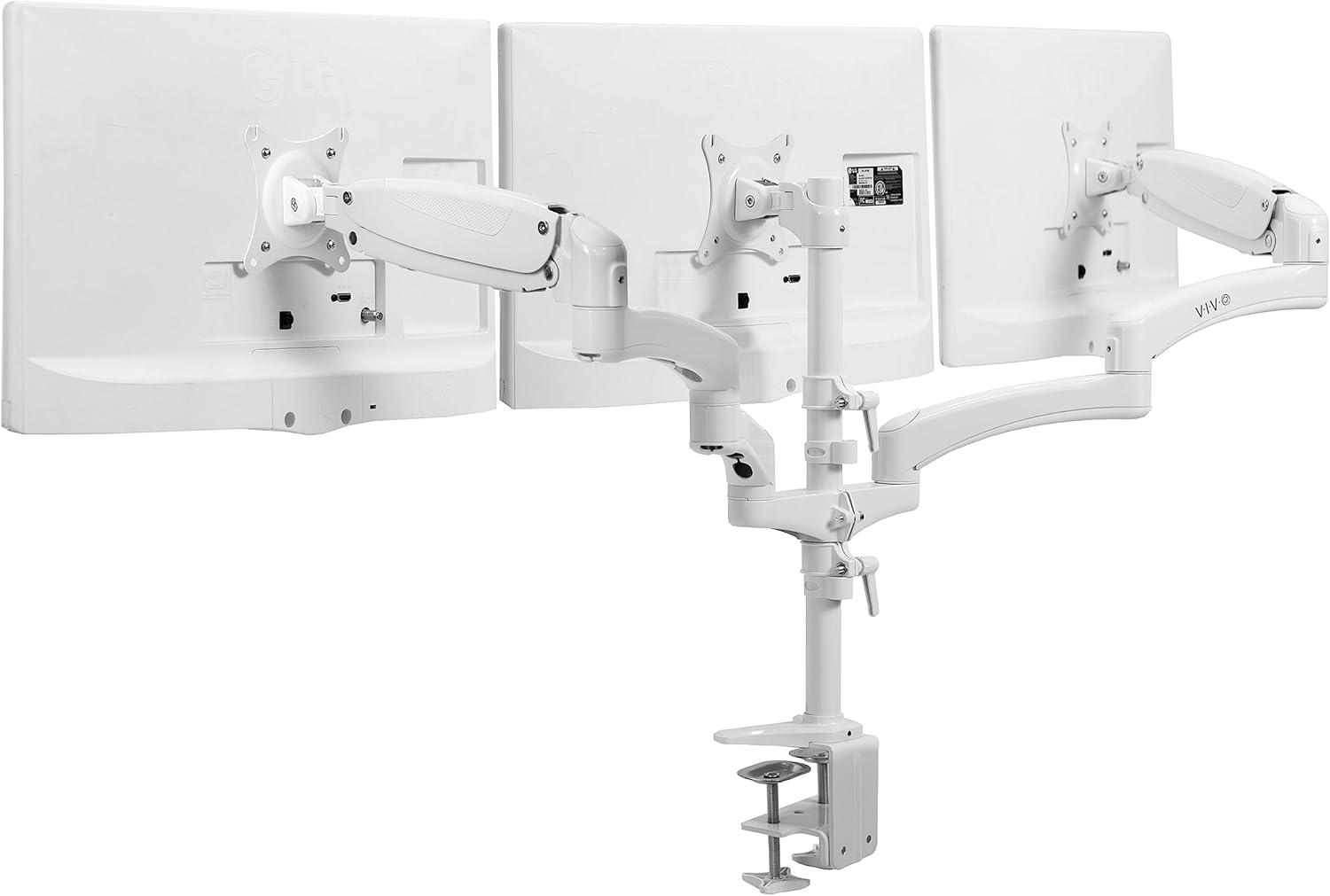VIVO Triple Pneumatic Monitor Mount for 17 to 32 Inch Screens
