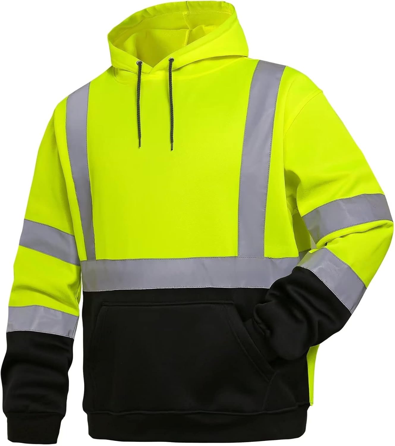 High Visibility Hoodie For Men - Safety Class 3 Work Sweatshirt