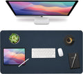 Vine Creations PU Leather Desk Pad 36 in x 20 in - Non-Slip Dark Blue