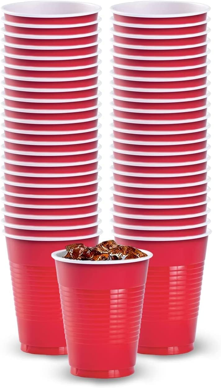 Hanna K. Signature Collection 18 Oz Red Plastic Cups for Parties