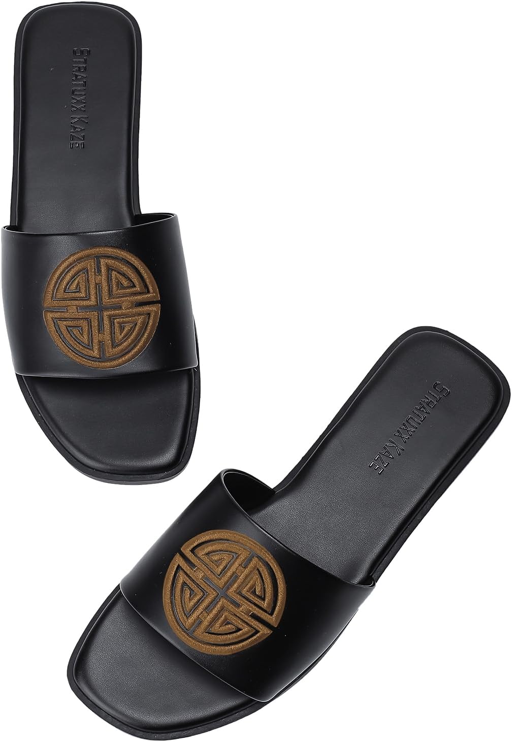 Stratuxx Kaze Womens Flat Sandals with Memory Foam Comfort