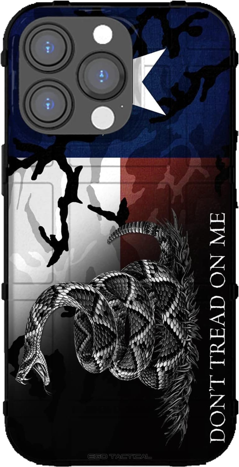 EGO Tactical Rugged Shield Case for iPhone 16 Pro - Texas Flag