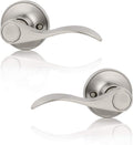 Probrico Dummy Door Lever Wave Style Satin Nickel - Durable Design