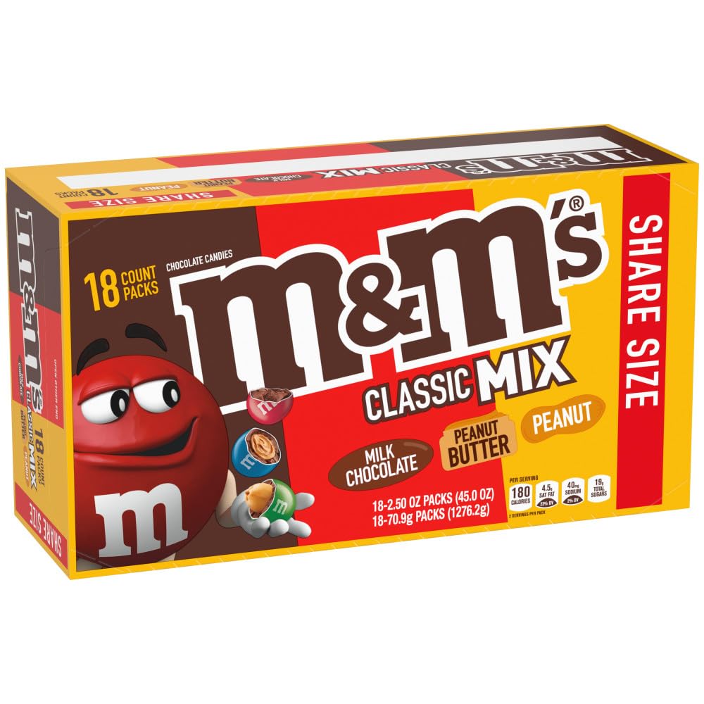 M&MS Milk Chocolate Candy Variety Pack for Sweet Moments