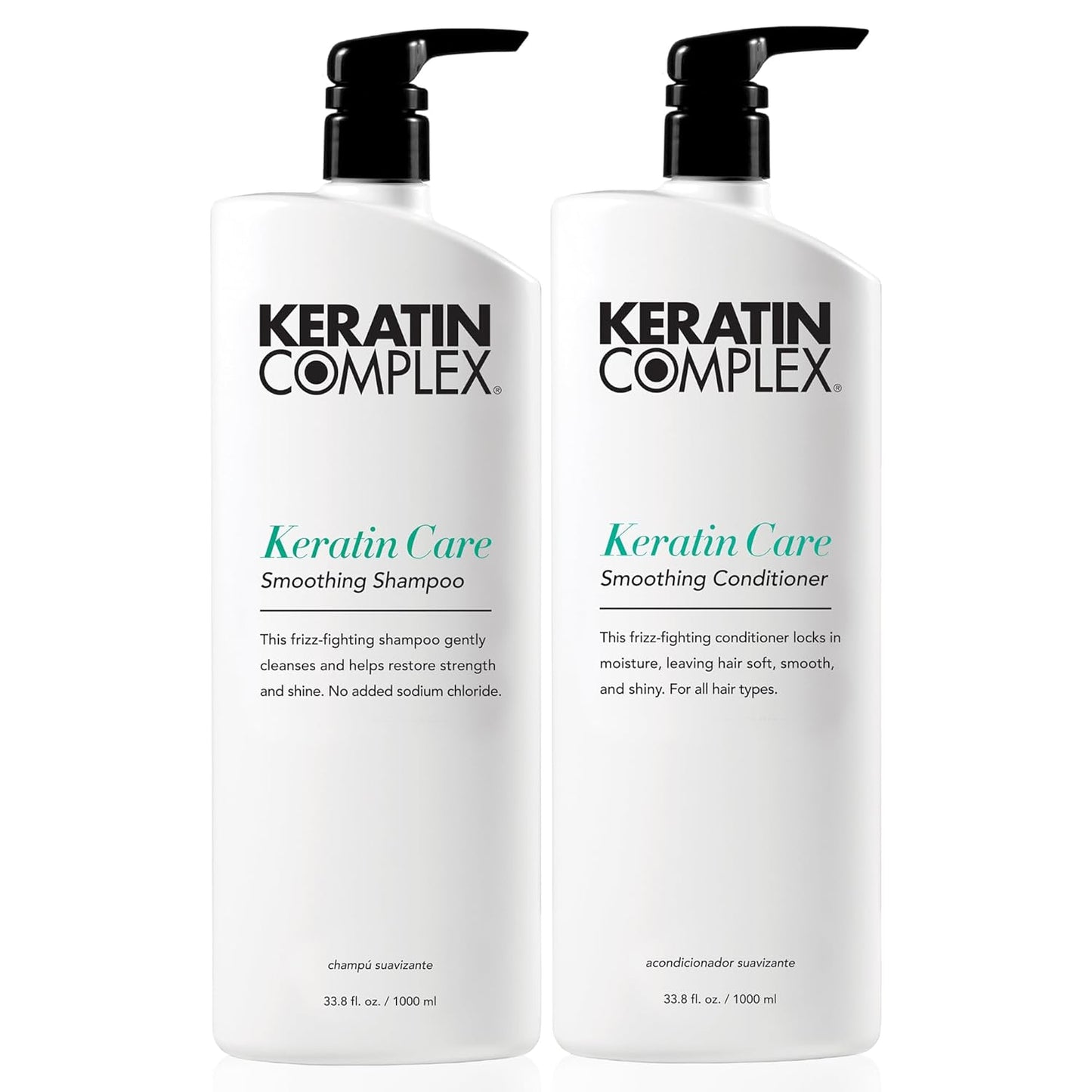 Keratin Care Smoothing Shampoo & Conditioner Duo for Silky Hair