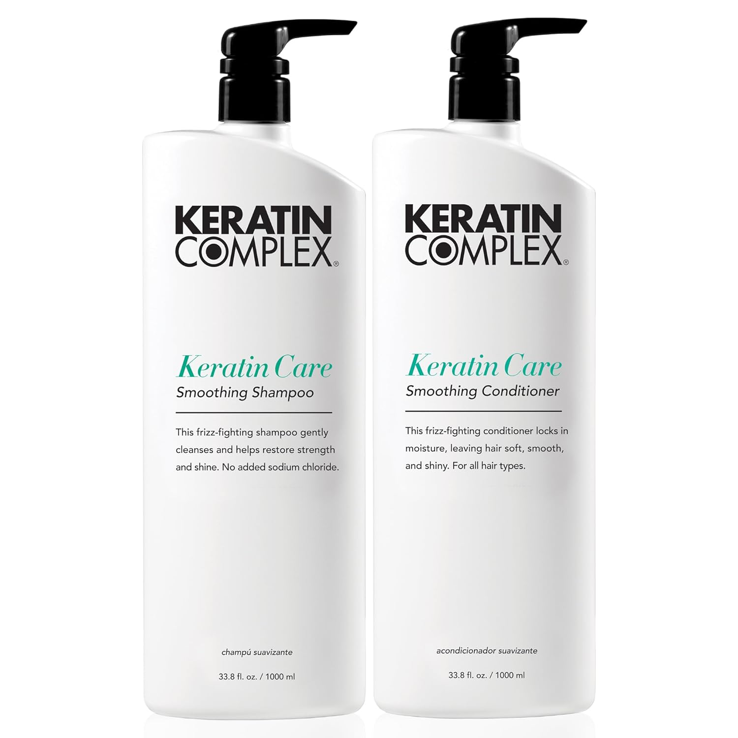 Keratin Care Smoothing Shampoo & Conditioner Duo for Silky Hair