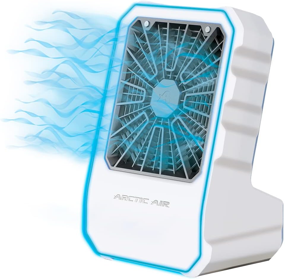 Portable Outdoor Cooler | Ultra-Quiet, 4 Fan Speeds, USB Rechargeable