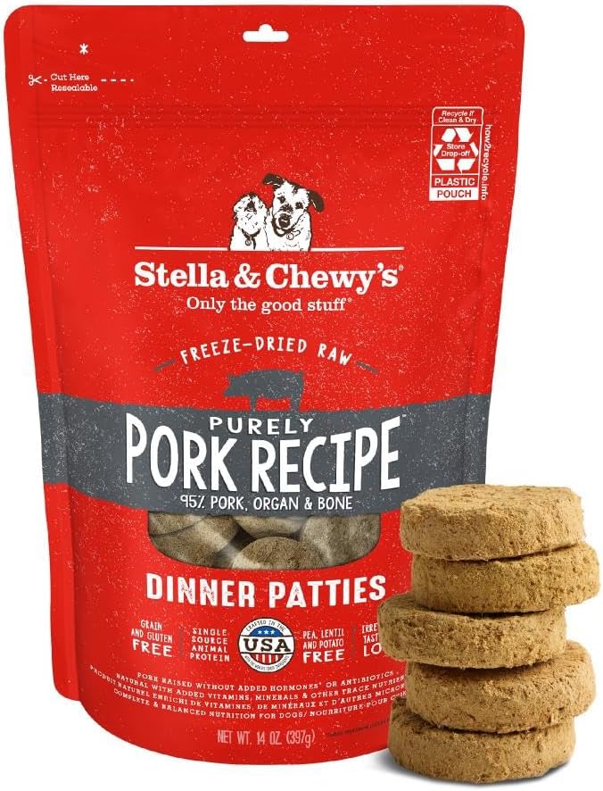Freeze-Dried Raw Dinner Patties for Dogs - Purely Pork Recipe