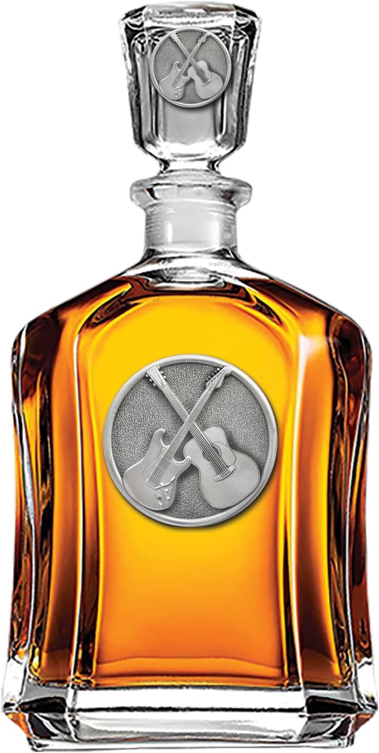 Heritage Pewter Guitars Capitol Decanter - 24 OZ Whiskey Gift