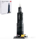 Willis Tower Chicago Architecture Model Building Block Set - Detailed