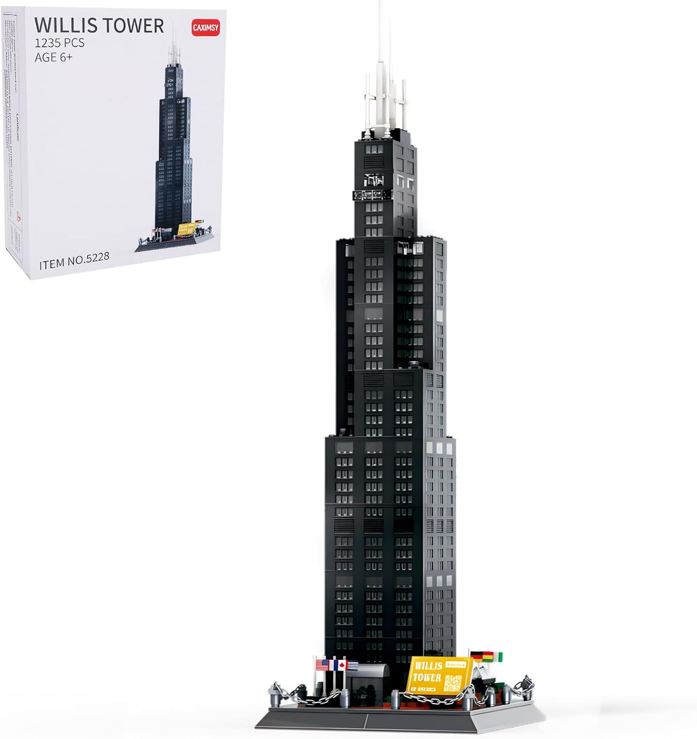 Willis Tower Chicago Architecture Model Building Blocks Set