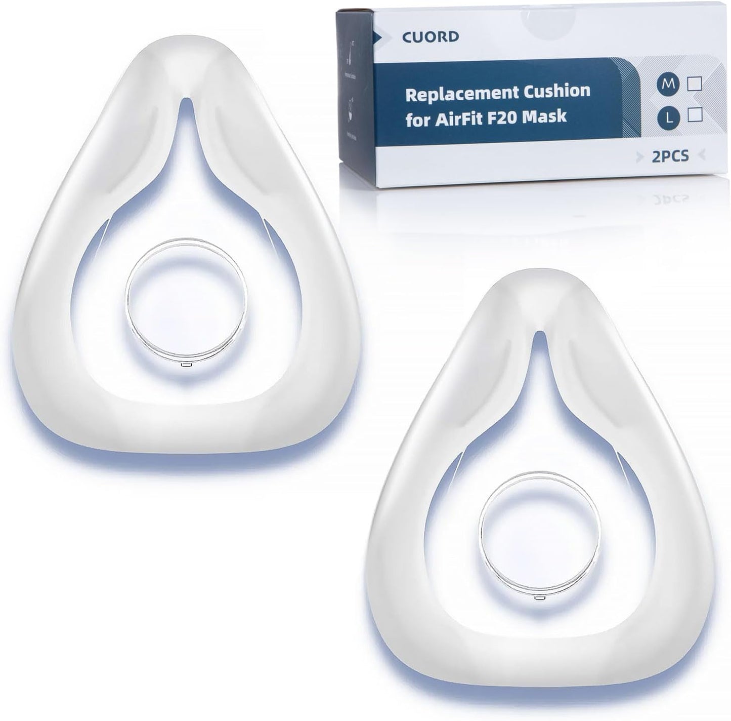 2-Pack Replacement Cushion for ResMed AirFit F20 Full Face Mask