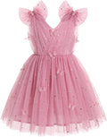 Glittering Tulle Butterfly Dress for Toddler Girls with Sequins