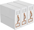 Foldable Bed Sheets Storage 3 Pack Organizer - Clear Window & Handle