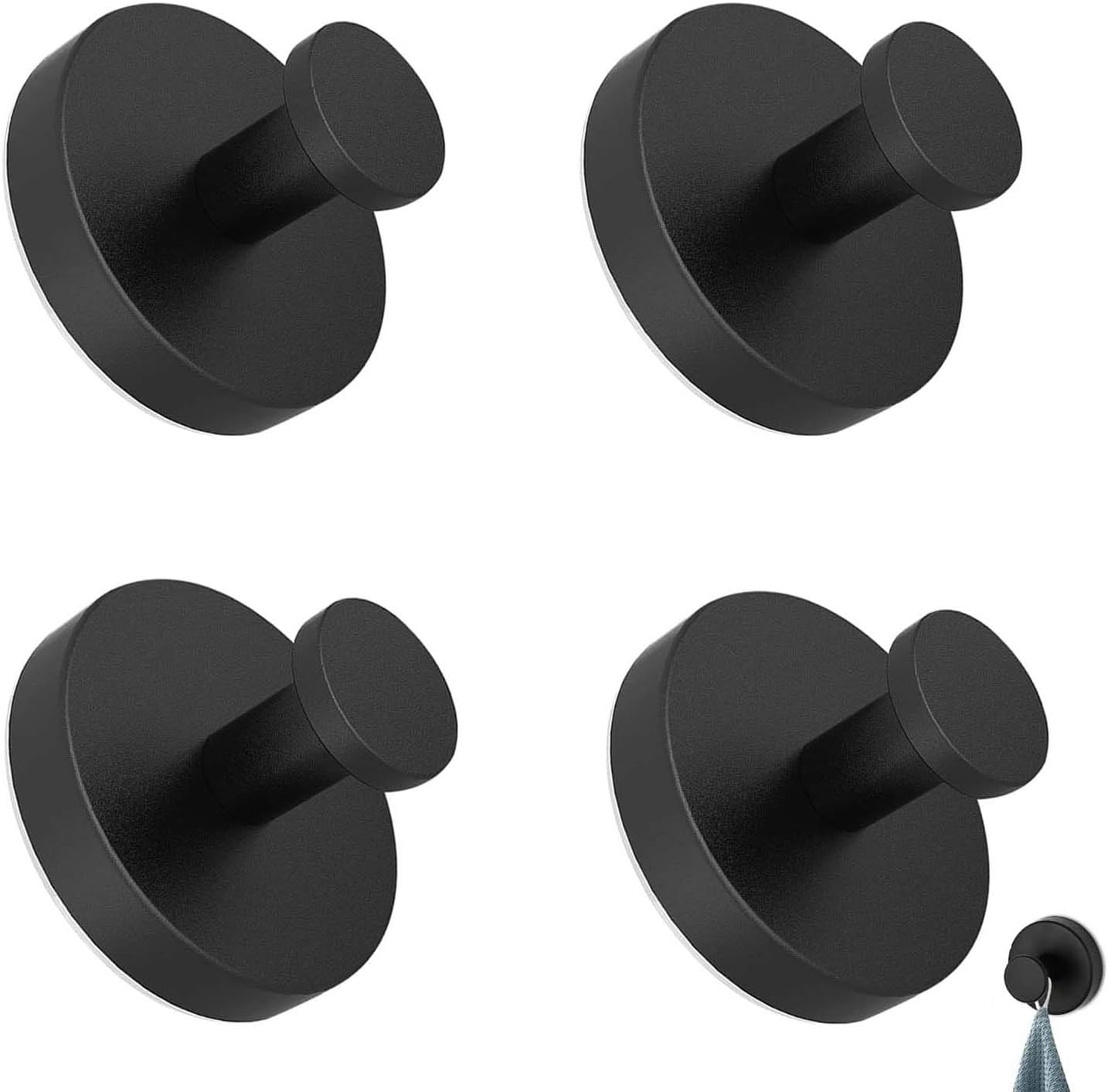 Reusable Suction Hooks - Black4Pack