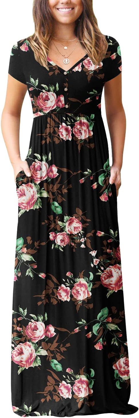 GRECERELLE Womens Long Maxi Dresses for Casual Summer Style