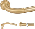Warm Gold Disc Curtain Rods, 48-84 in Adjustable - Room Darkening Fit