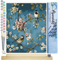 Paint by Numbers Kit for Adults Flowers and Birds 16x20 - DIY Canvas